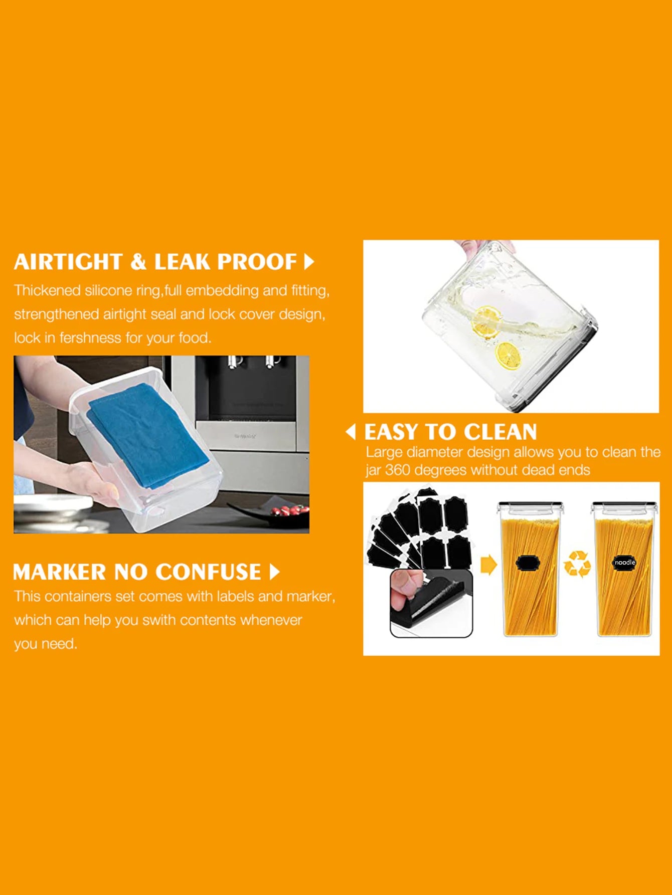 24pcs Airtight food storage containers