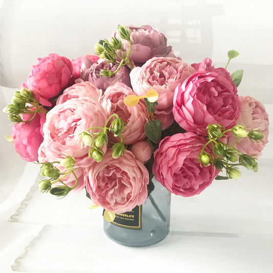 Rose Pink Silk  Artificial Flowers
