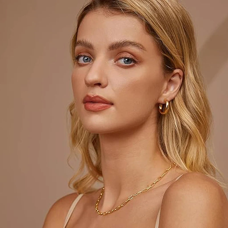 "Gold Boho Pearl & Hoop Earrings – 24 Pairs"