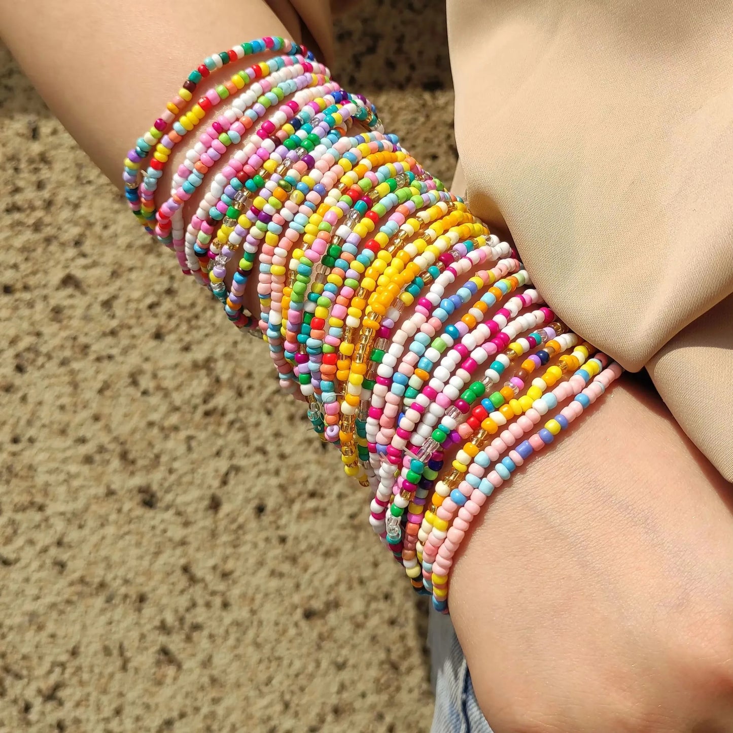 Colorful Rice Beads Bracelet