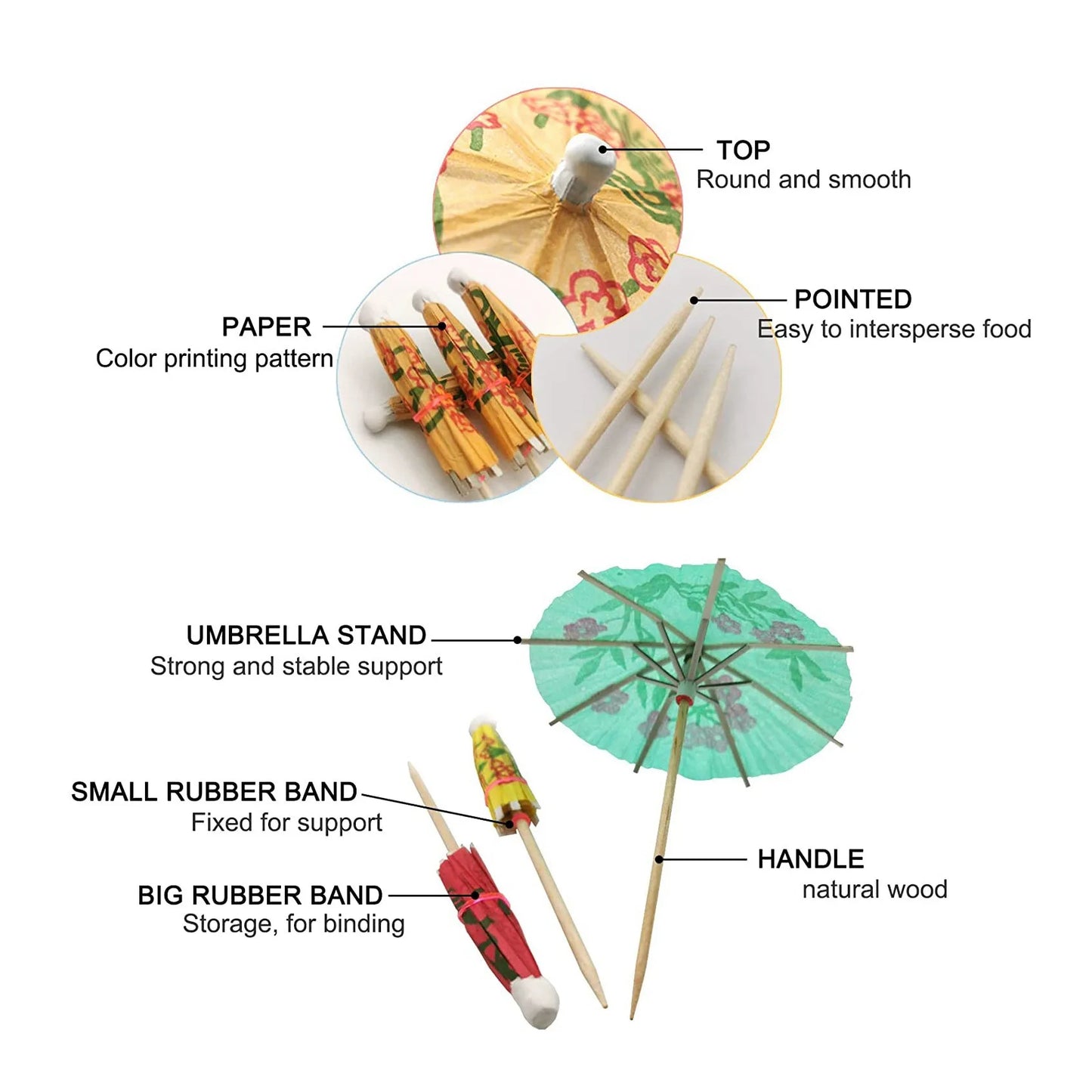 144Pcs Cocktail Umbrella